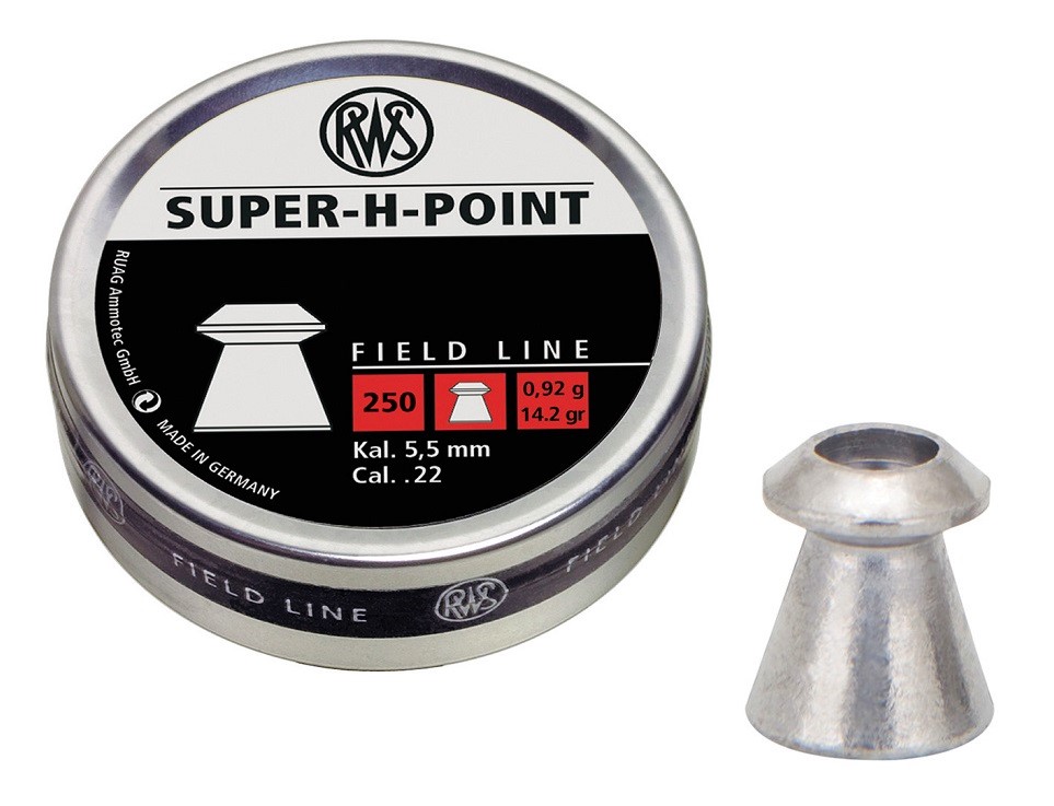 RWS Super-H-Point 5.50mm Airgun Pellets tin of 500